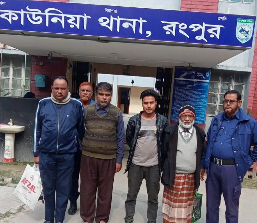 কাউনিয়ায় আওয়ামী লীগ,কৃষক লীগ ও ছাত্রলীগ সহ তিন নেতা গ্রেফতার 