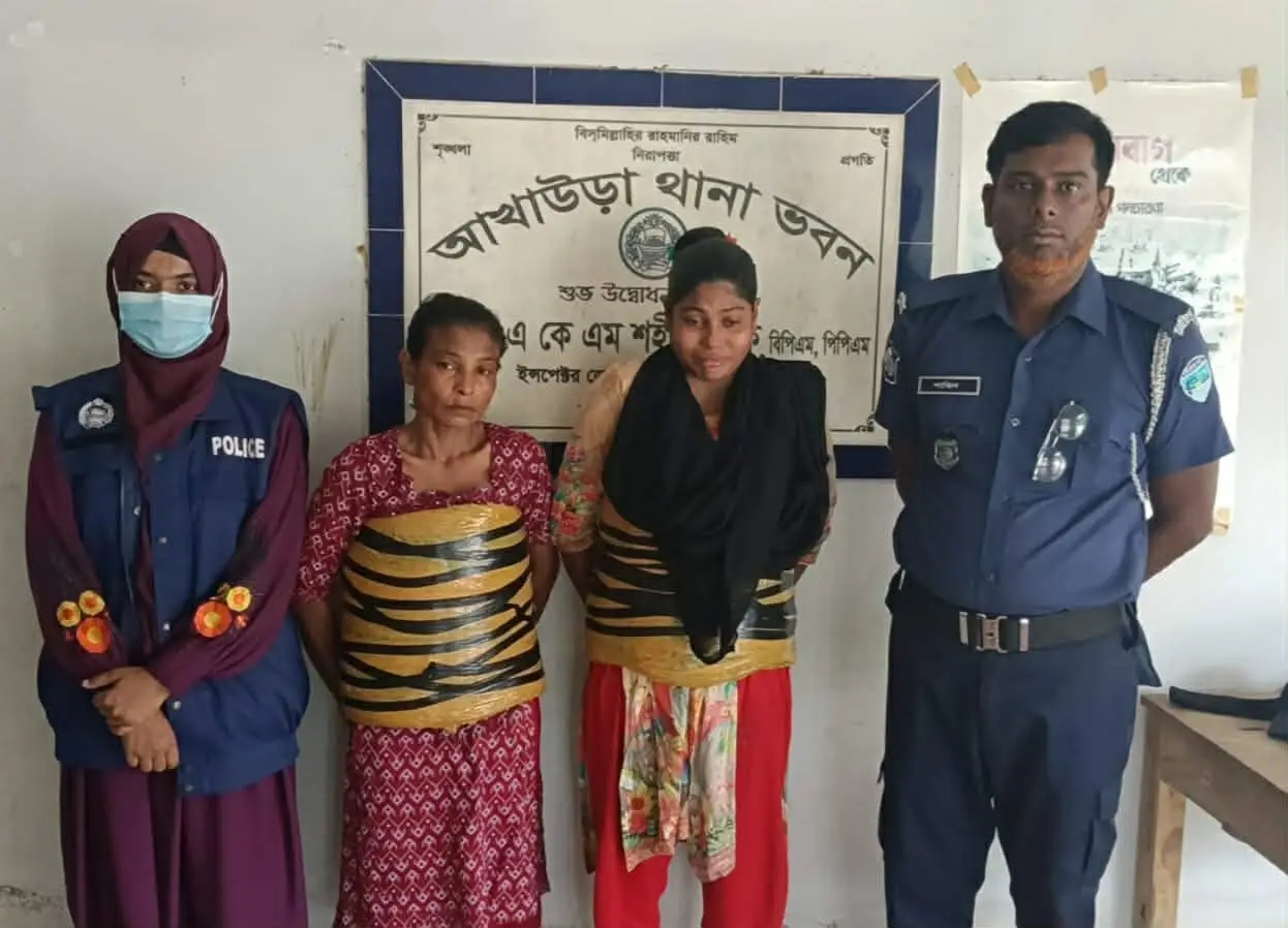 আখাউড়ায় ৭কেজি গাঁজাসহ ২ নারী মাদক চোরাকারবারি গ্রেফতার!