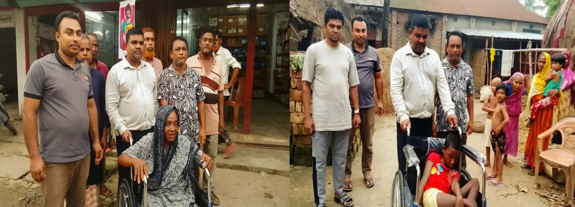 পীরগাছায় ব্যক্তিগত উদ্যোগে হুইলচেয়ার বিতরণ,অসহায় দুই প্রতিবন্ধী নারীর পাশে বিএনপি নেতা ডালেজ
