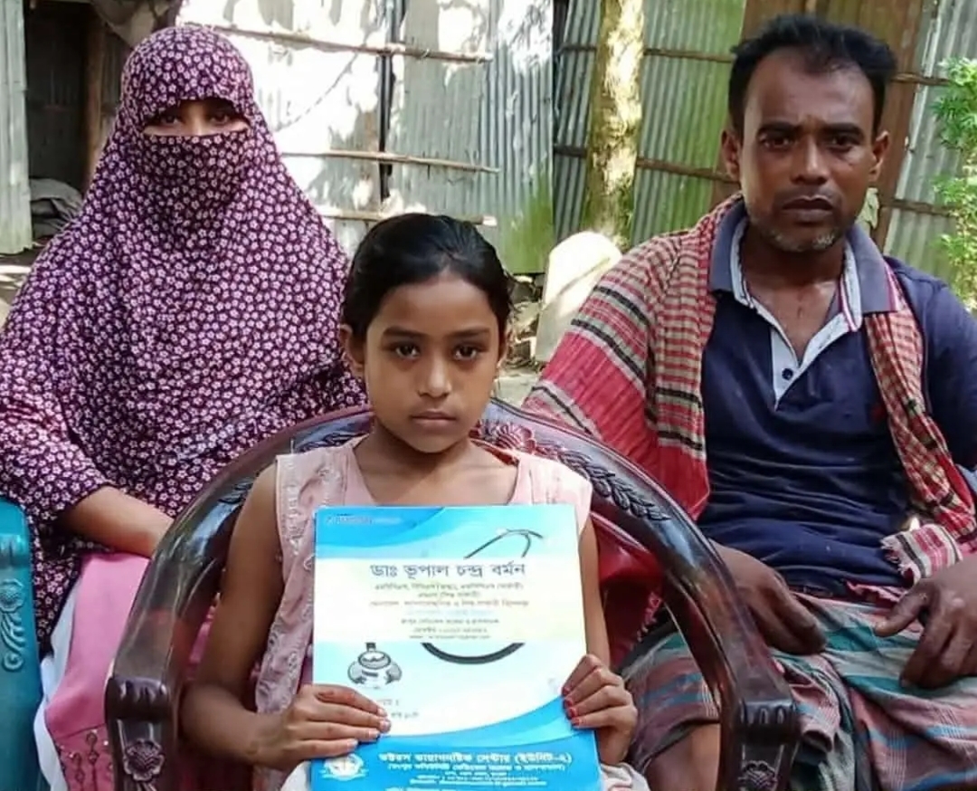 পায়ু পথ বন্ধ, কৃত্রিম পথ দিয়ে মলত্যাগ সাদিয়া স্বাভাবিক জীবনে ফেরার আকুতি