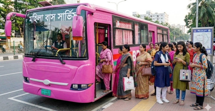 ঢাকায় গণপরিবহনে আজ নামছে ‘পিংক বাস’, চালক-কন্ডাক্টর নারী